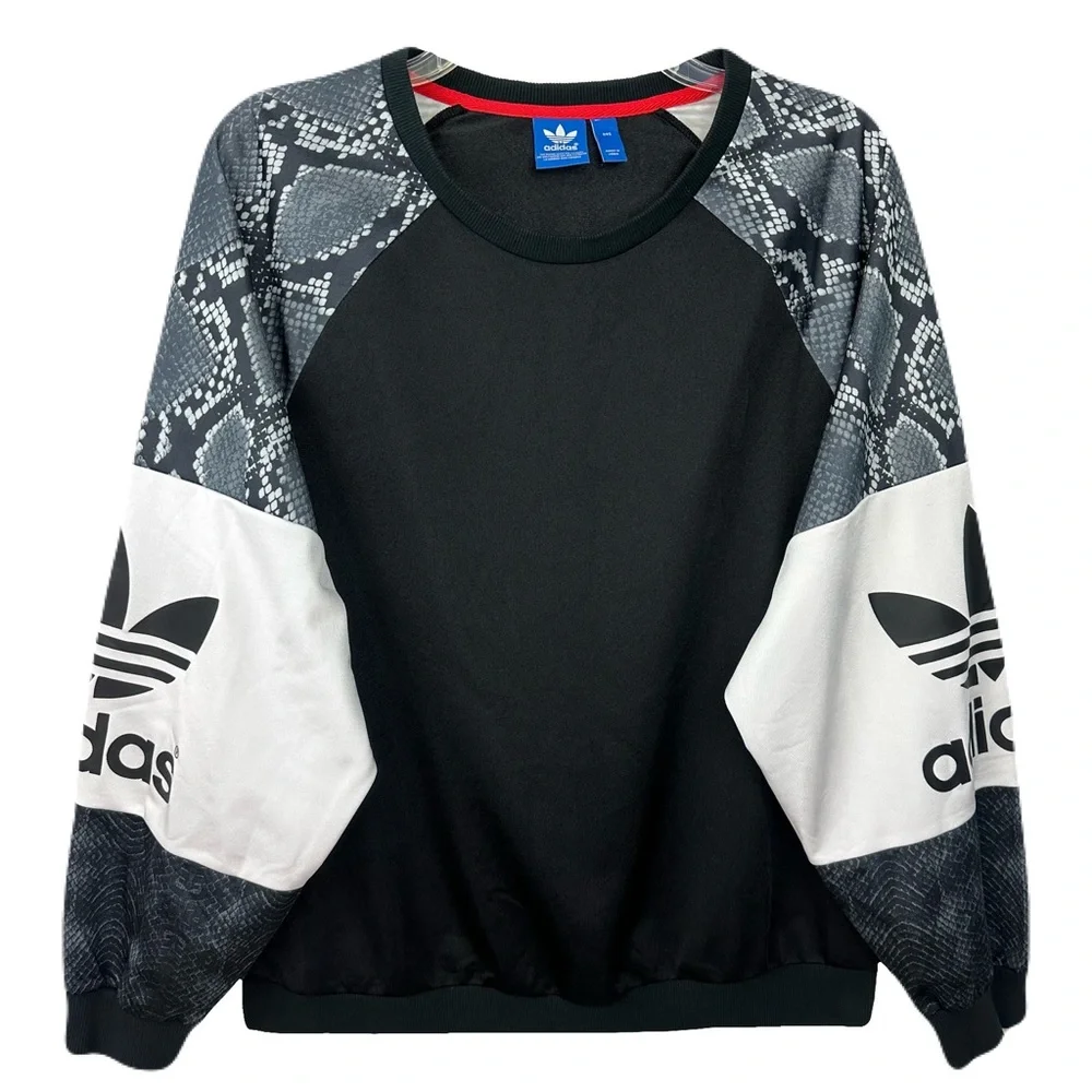 Rare Adidas Snakeskin Trefoil Crewneck Sweatshirt